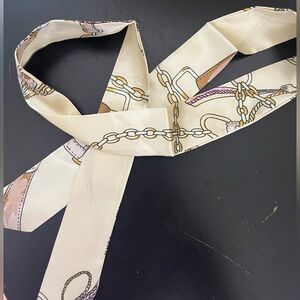 Elegant Cream Silk Scarf